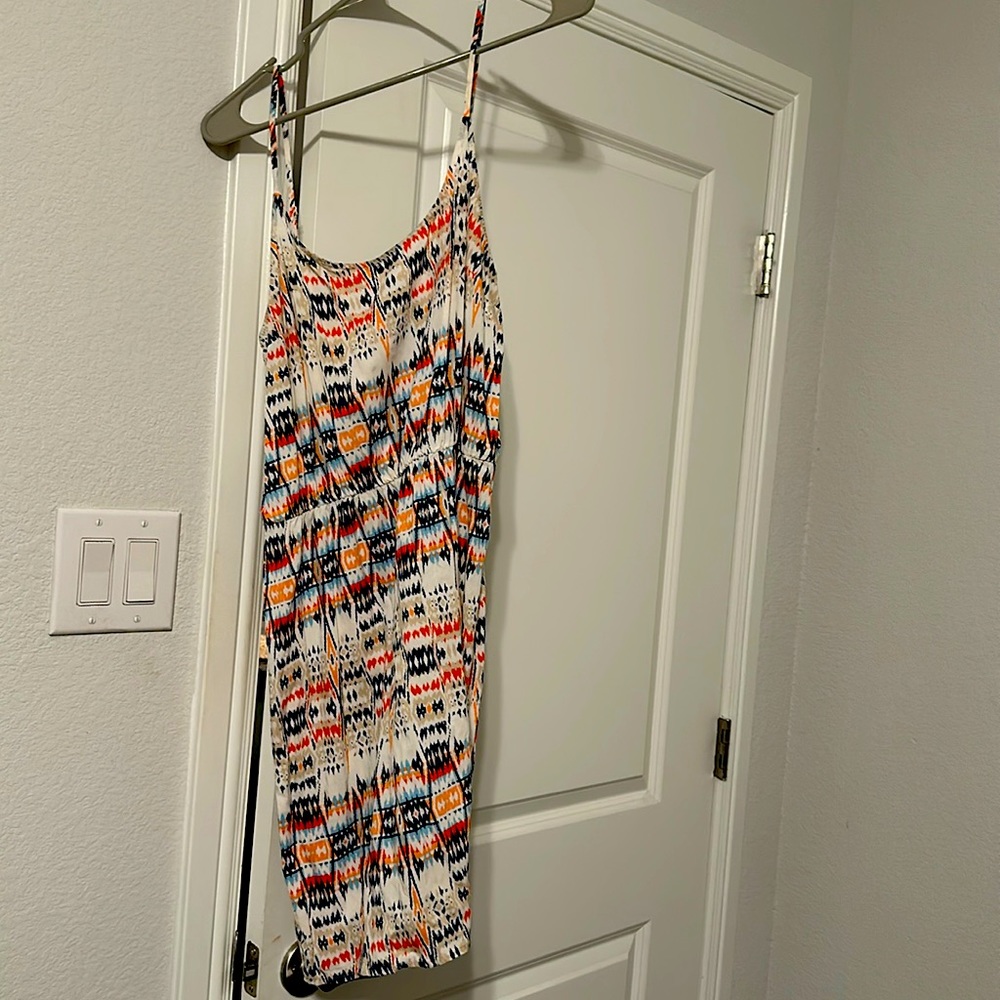 Multi-colored spaghetti strap dress